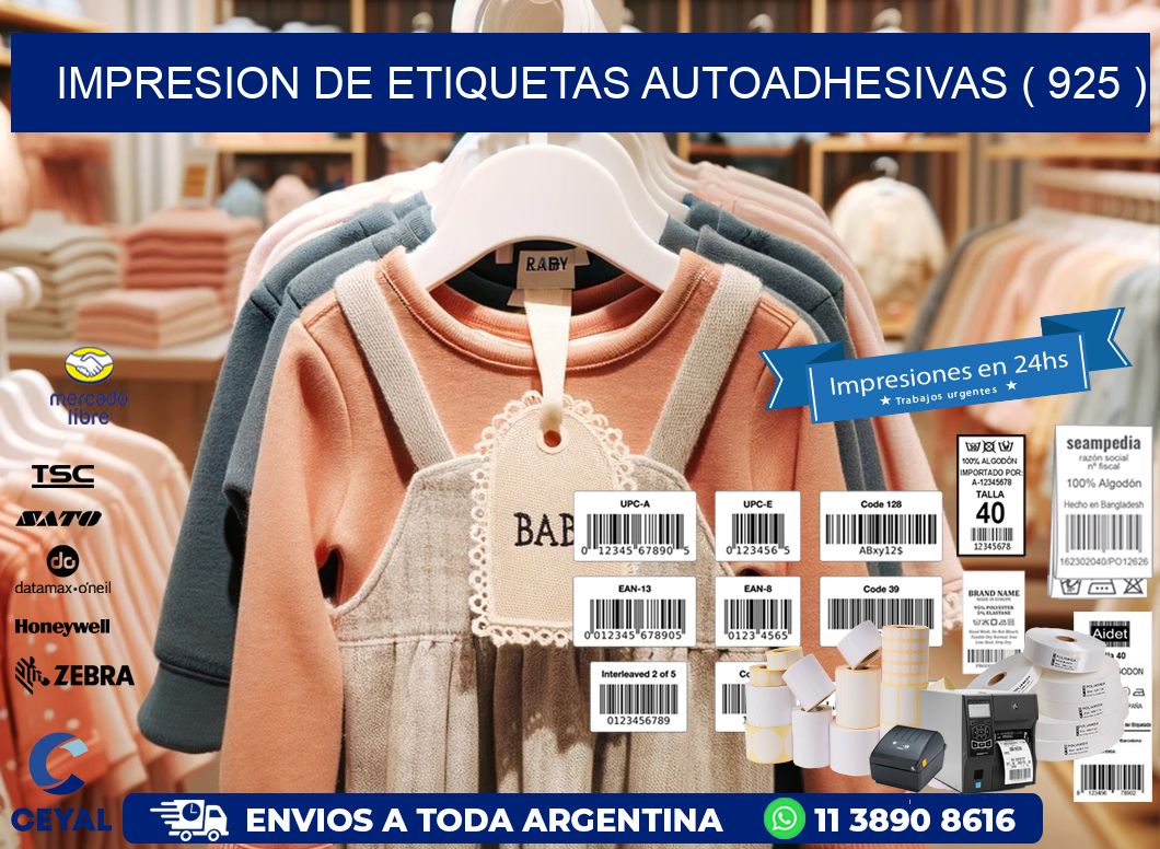 IMPRESION DE ETIQUETAS AUTOADHESIVAS ( 925 )