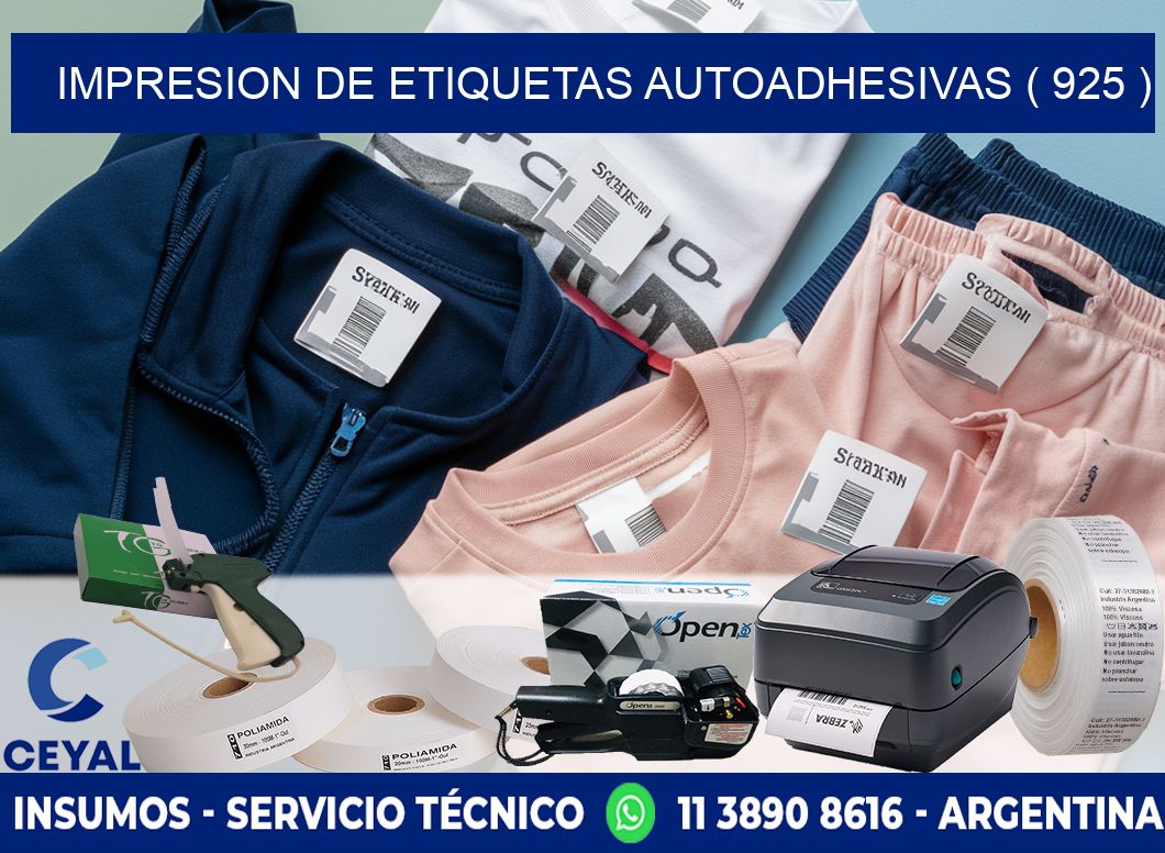 IMPRESION DE ETIQUETAS AUTOADHESIVAS ( 925 )