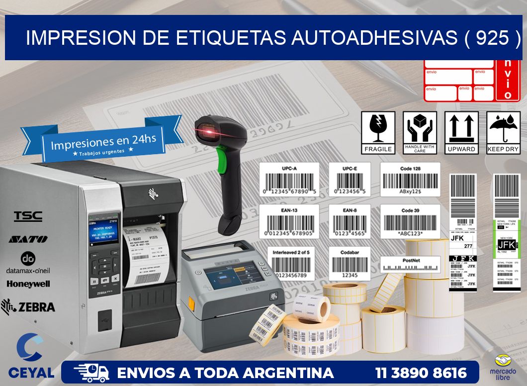 IMPRESION DE ETIQUETAS AUTOADHESIVAS ( 925 )