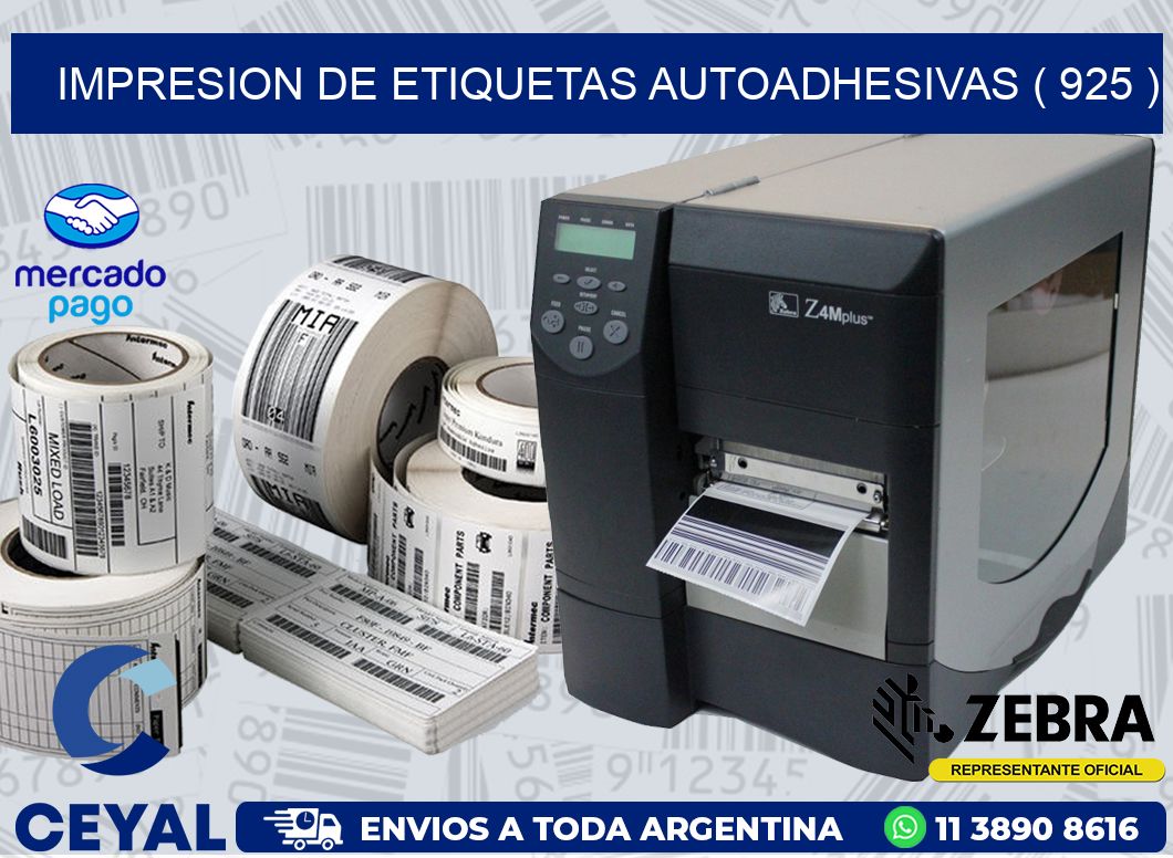 IMPRESION DE ETIQUETAS AUTOADHESIVAS ( 925 )