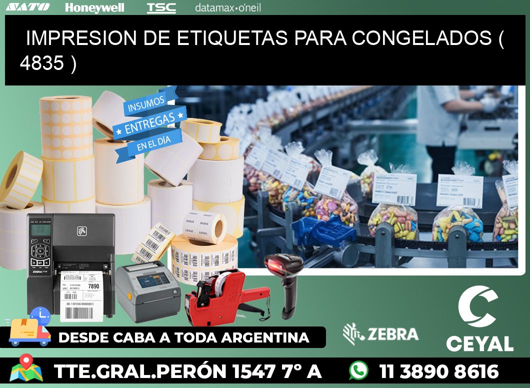 IMPRESION DE ETIQUETAS PARA CONGELADOS ( 4835 )