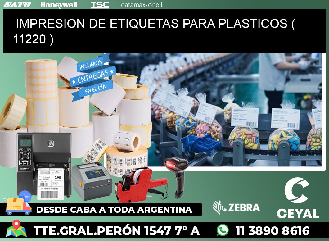 IMPRESION DE ETIQUETAS PARA PLASTICOS ( 11220 )