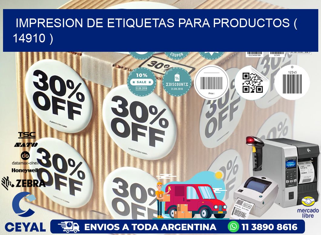 IMPRESION DE ETIQUETAS PARA PRODUCTOS ( 14910 )