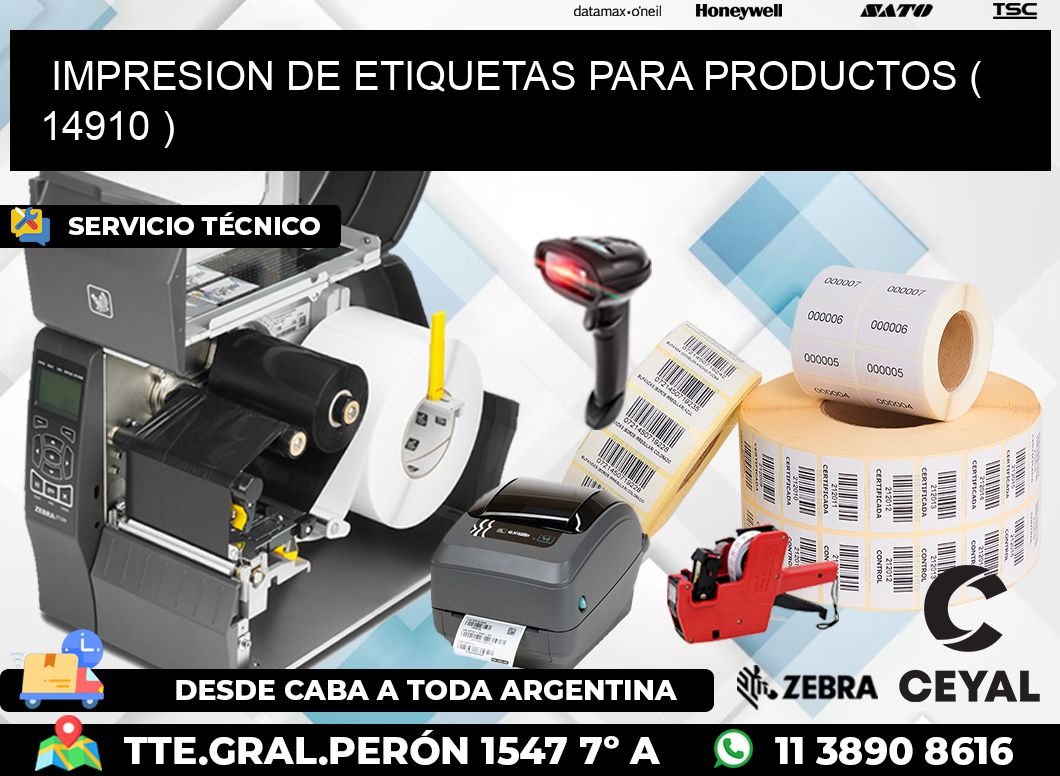 IMPRESION DE ETIQUETAS PARA PRODUCTOS ( 14910 )
