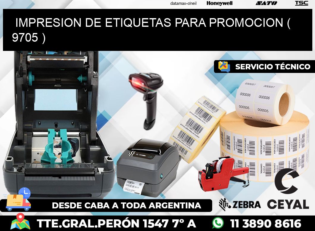 IMPRESION DE ETIQUETAS PARA PROMOCION ( 9705 )