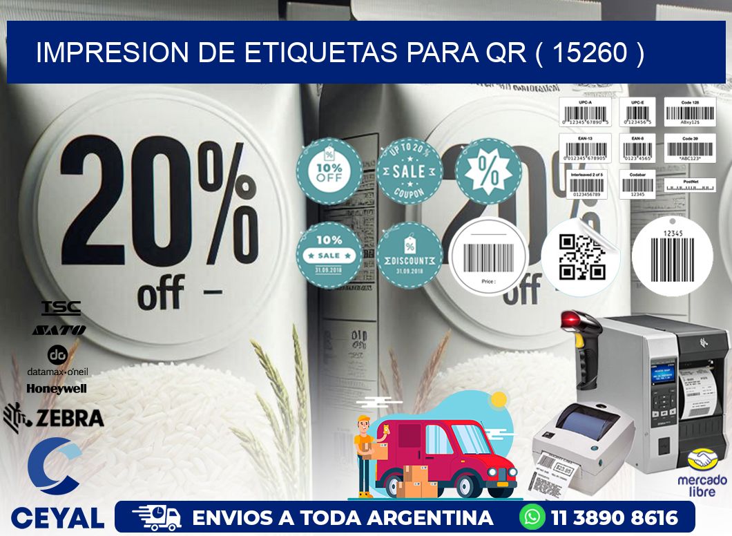IMPRESION DE ETIQUETAS PARA QR ( 15260 )