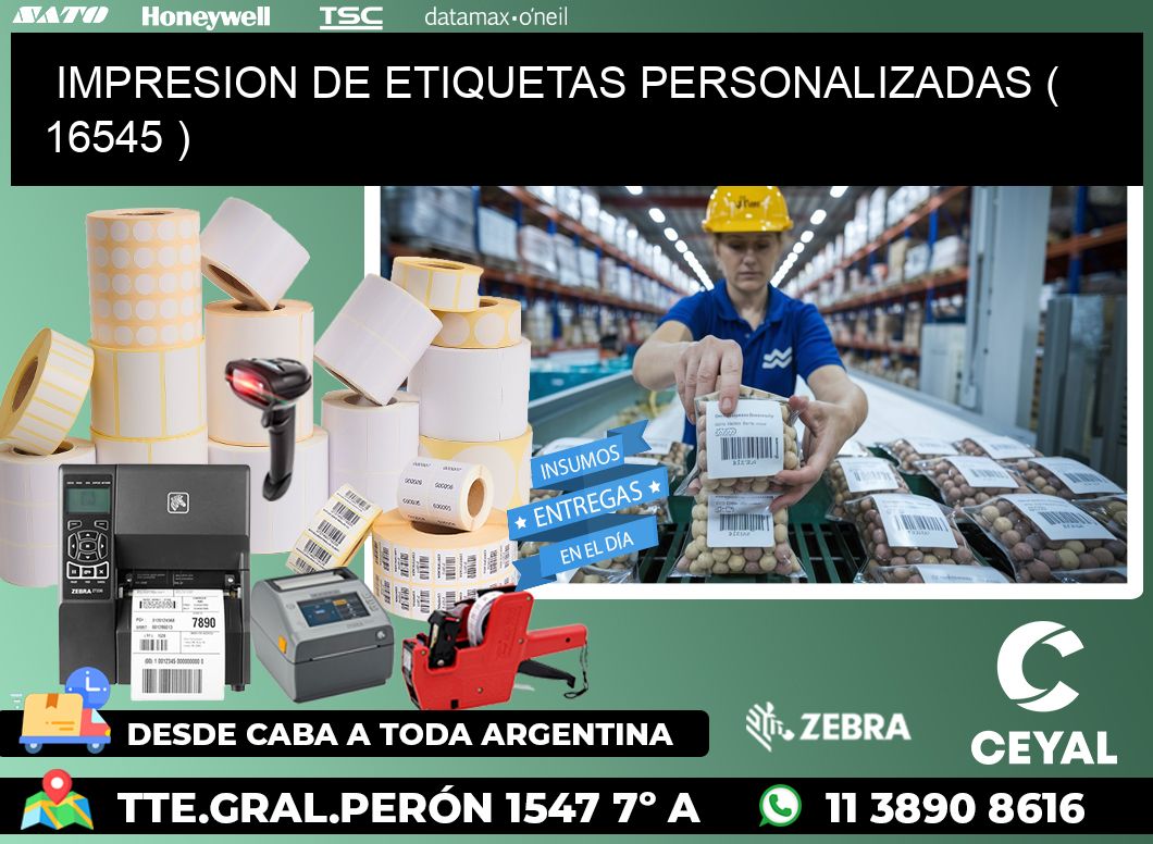 IMPRESION DE ETIQUETAS PERSONALIZADAS ( 16545 )