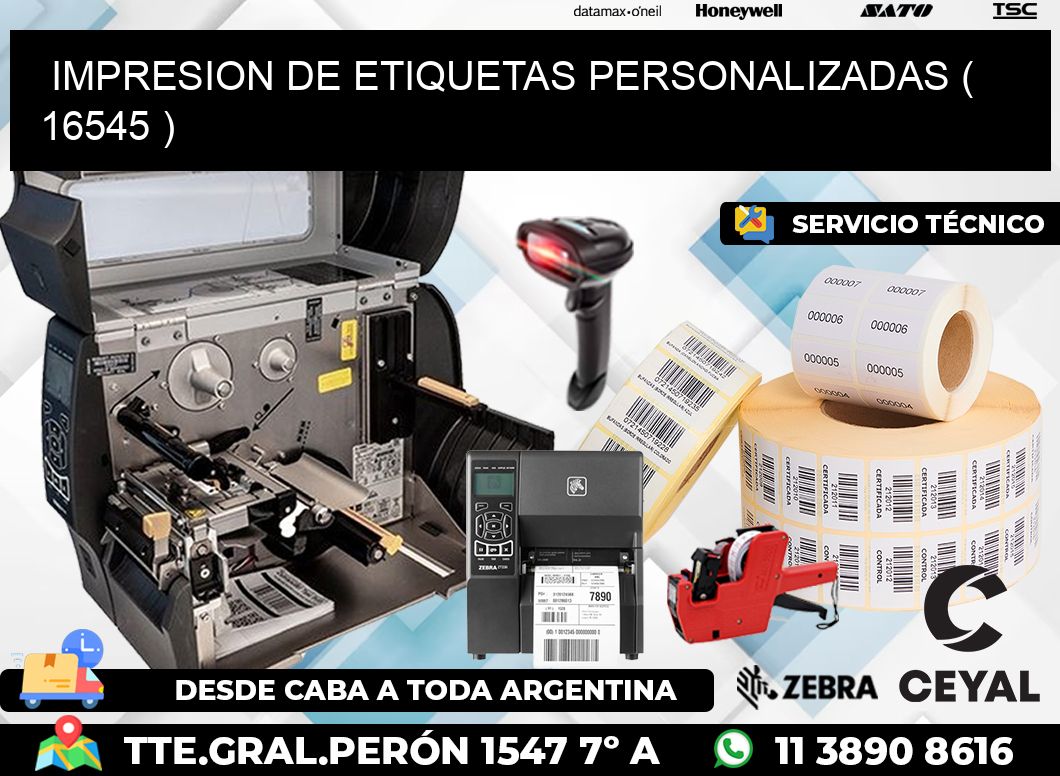 IMPRESION DE ETIQUETAS PERSONALIZADAS ( 16545 )