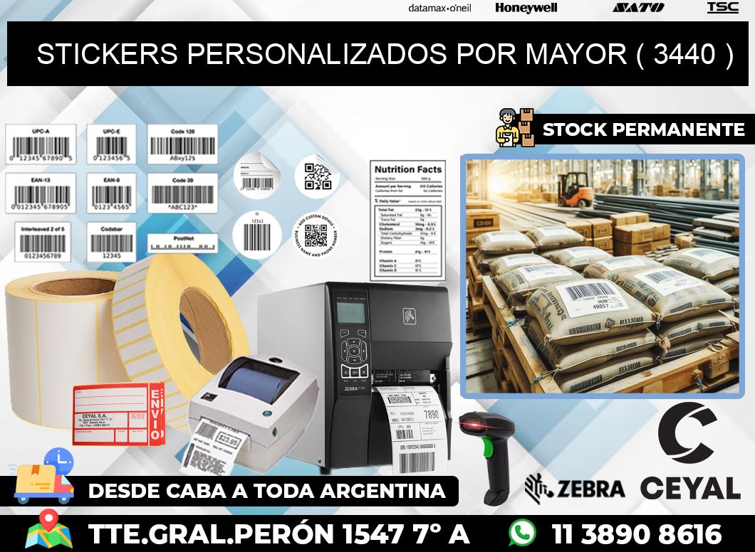 STICKERS PERSONALIZADOS POR MAYOR ( 3440 )