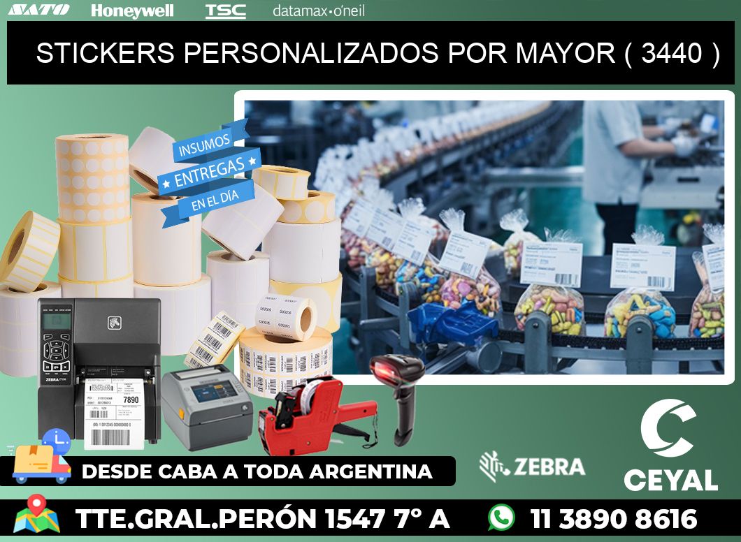 STICKERS PERSONALIZADOS POR MAYOR ( 3440 )