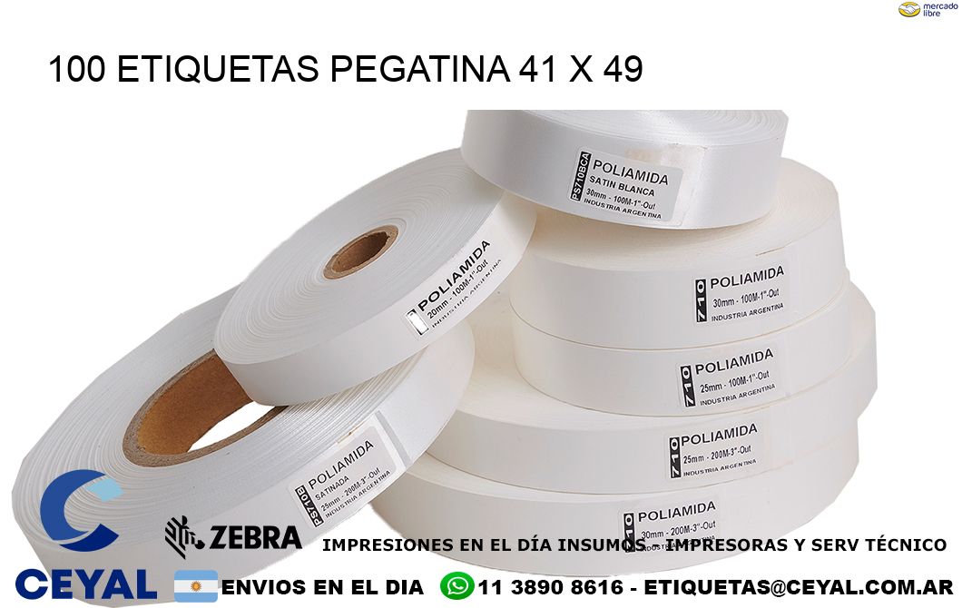 100 ETIQUETAS PEGATINA 41 x 49