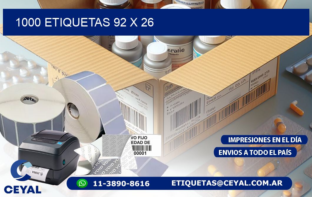 1000 ETIQUETAS 92 x 26