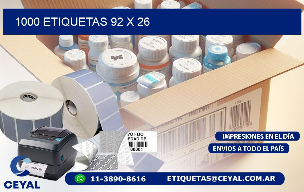 1000 ETIQUETAS 92 x 26