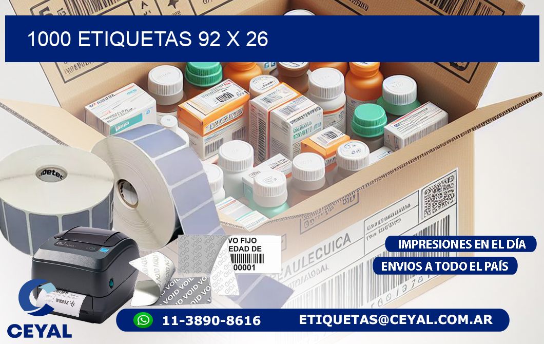 1000 ETIQUETAS 92 x 26