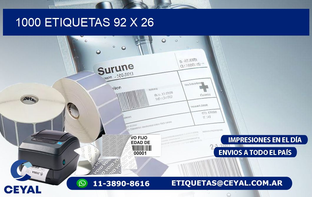 1000 ETIQUETAS 92 x 26