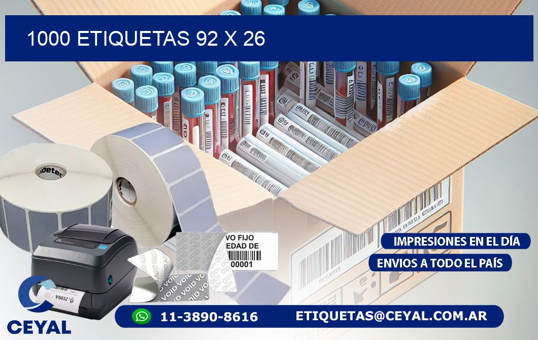 1000 ETIQUETAS 92 x 26