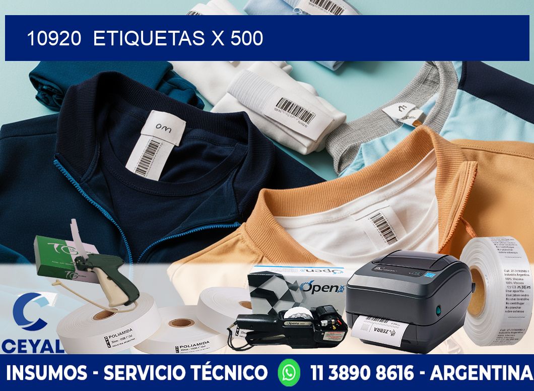 10920  ETIQUETAS X 500