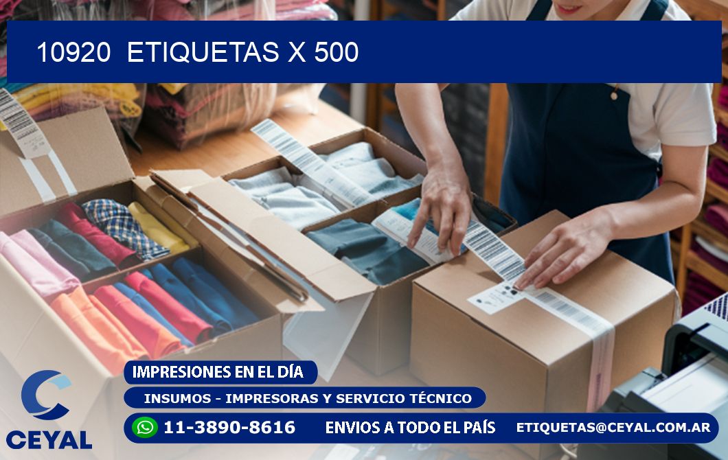 10920  ETIQUETAS X 500