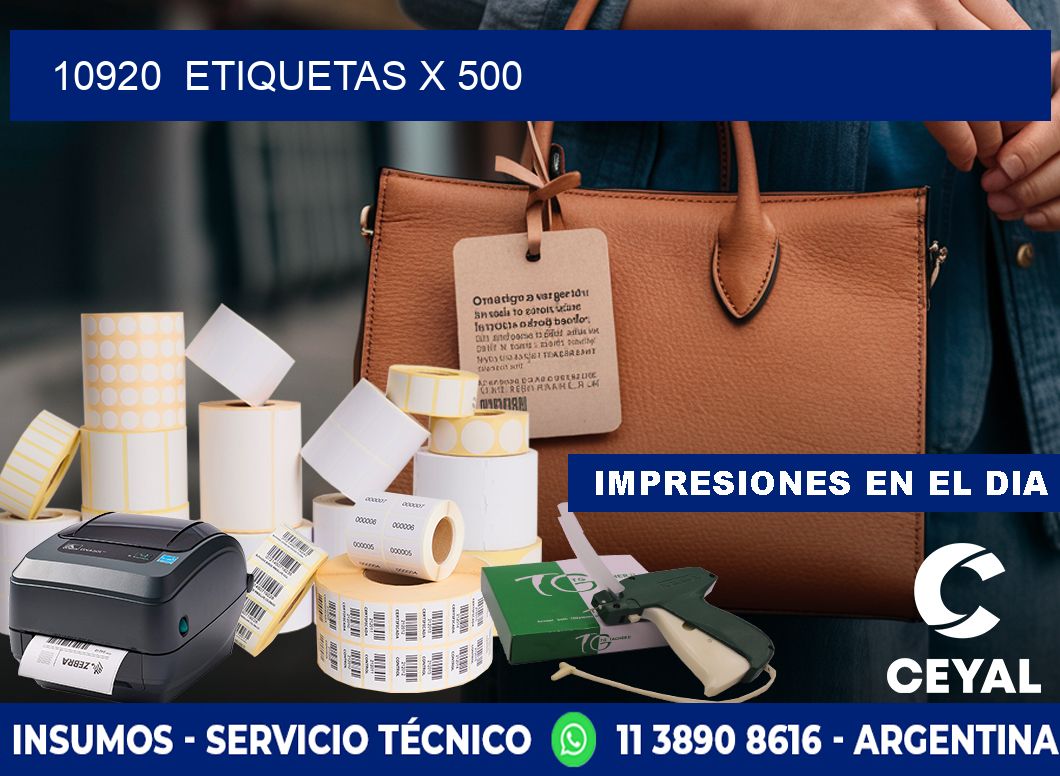 10920  ETIQUETAS X 500