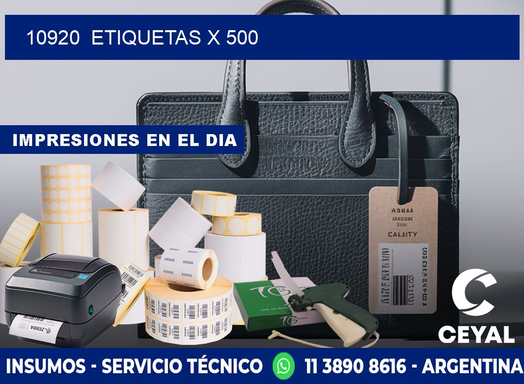 10920  ETIQUETAS X 500