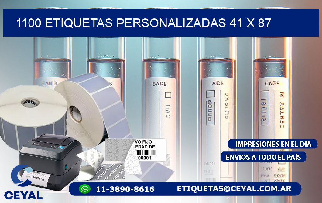 1100 ETIQUETAS PERSONALIZADAS 41 x 87