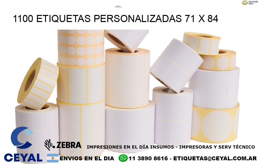 1100 ETIQUETAS PERSONALIZADAS 71 x 84