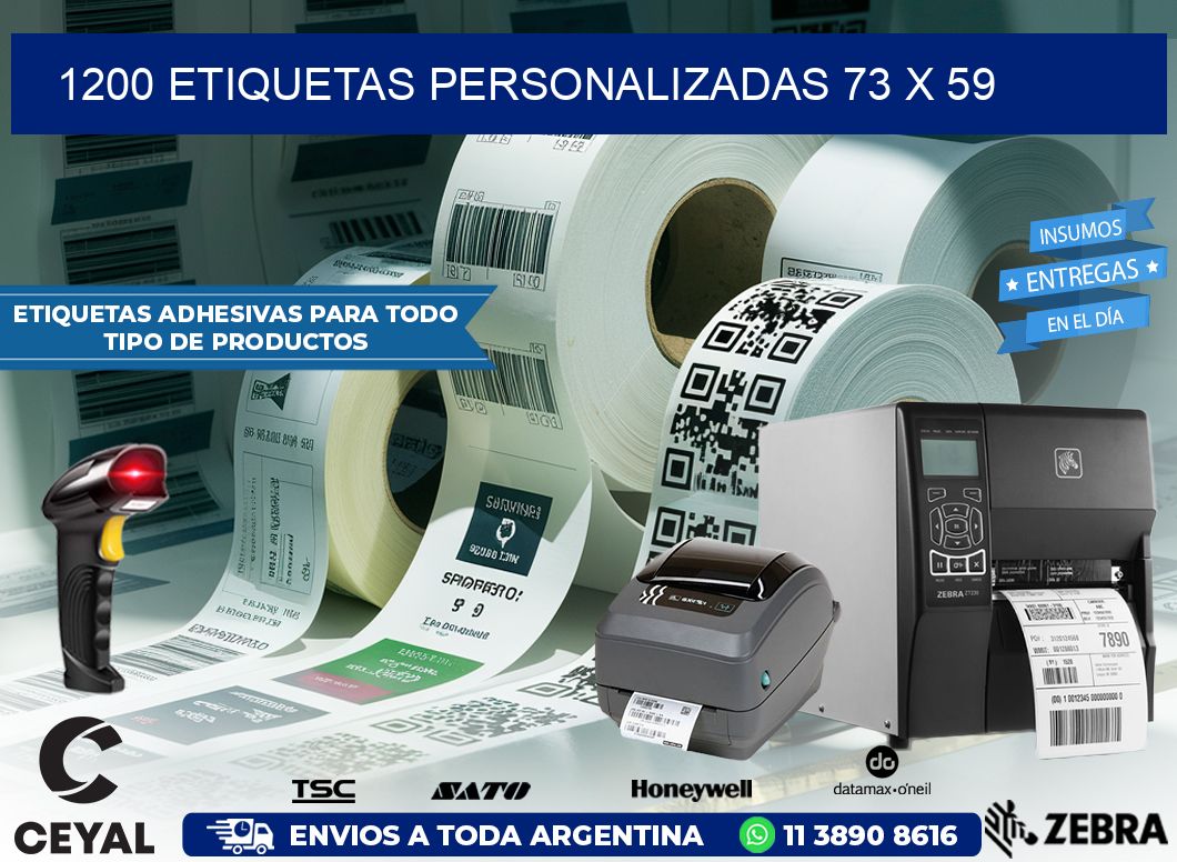 1200 ETIQUETAS PERSONALIZADAS 73 x 59