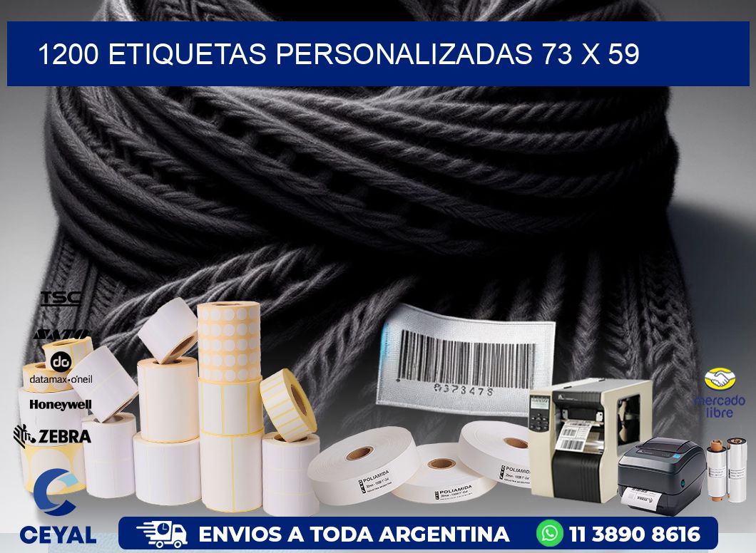 1200 ETIQUETAS PERSONALIZADAS 73 x 59