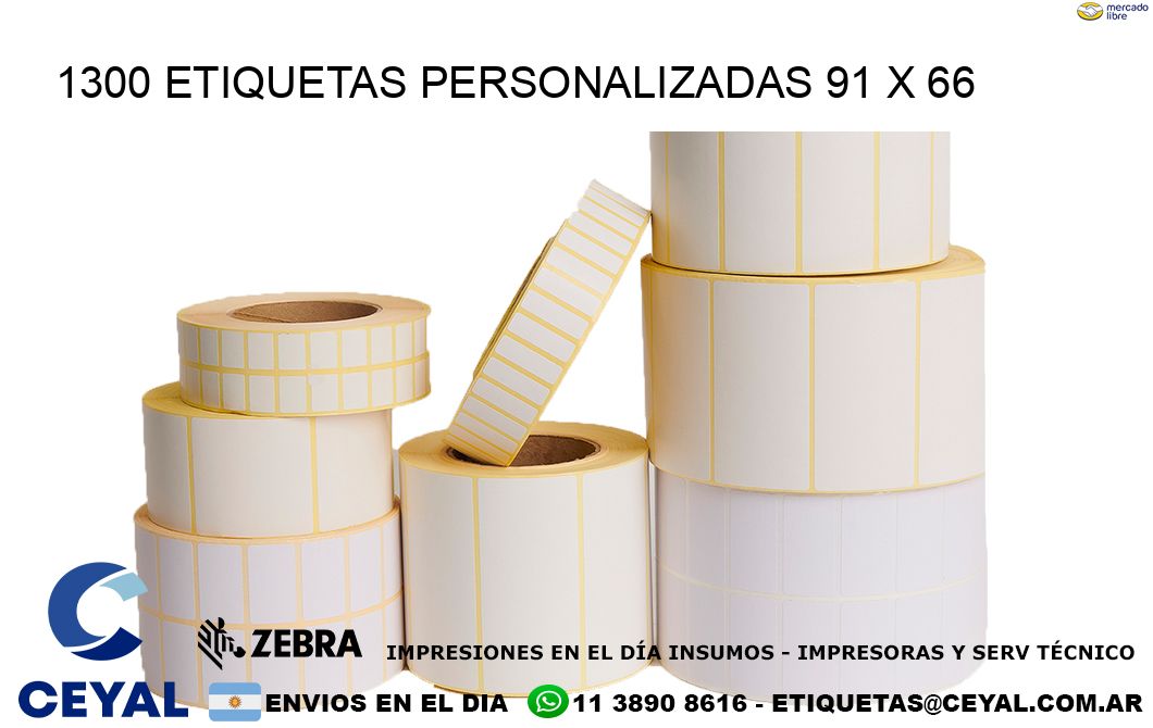 1300 ETIQUETAS PERSONALIZADAS 91 x 66