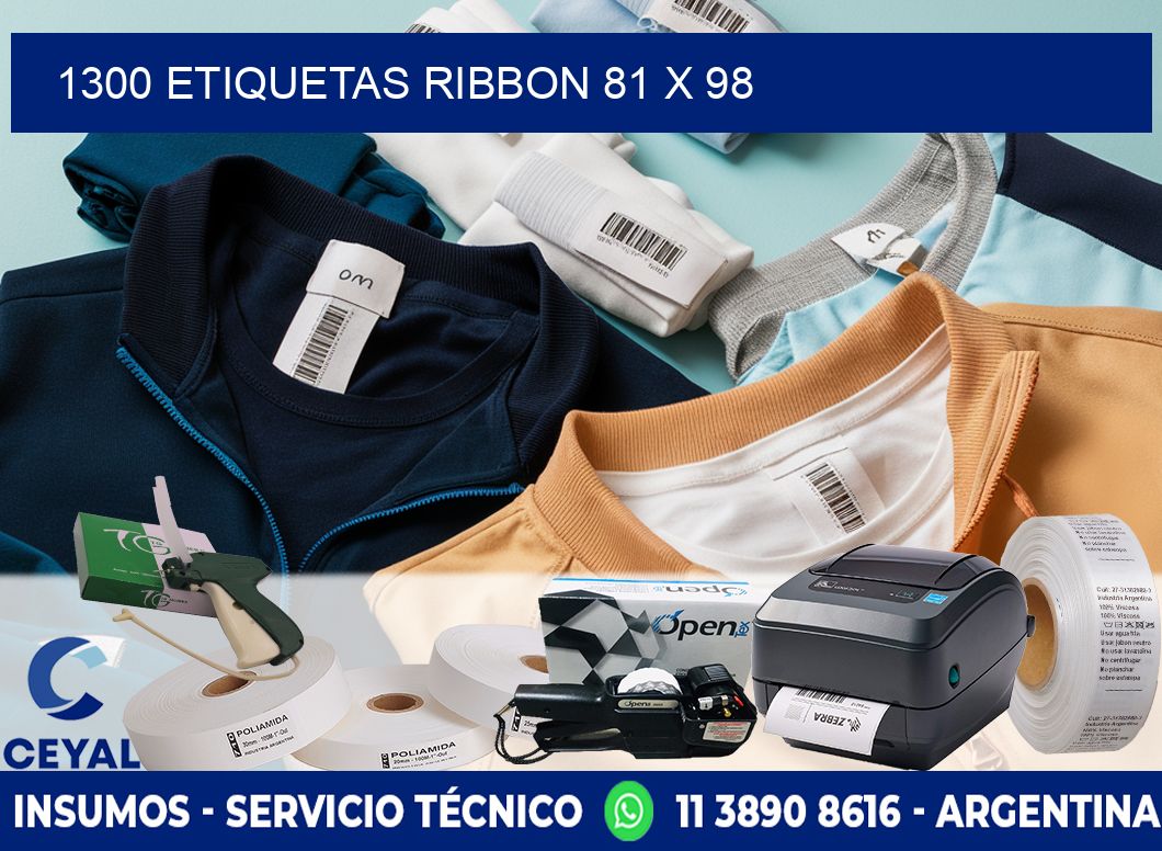 1300 ETIQUETAS RIBBON 81 x 98