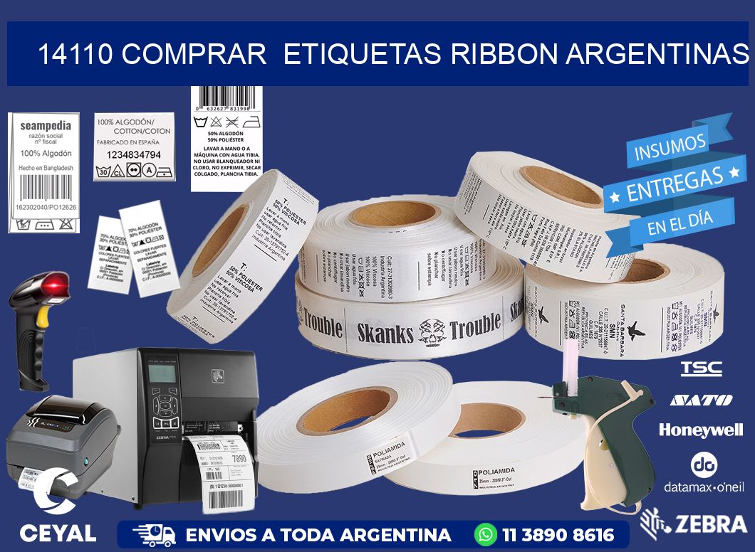 14110 COMPRAR  ETIQUETAS RIBBON ARGENTINAS
