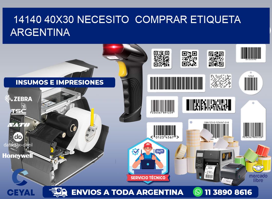14140 40X30 NECESITO  COMPRAR ETIQUETA ARGENTINA
