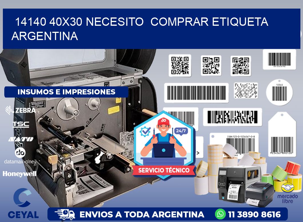 14140 40X30 NECESITO  COMPRAR ETIQUETA ARGENTINA