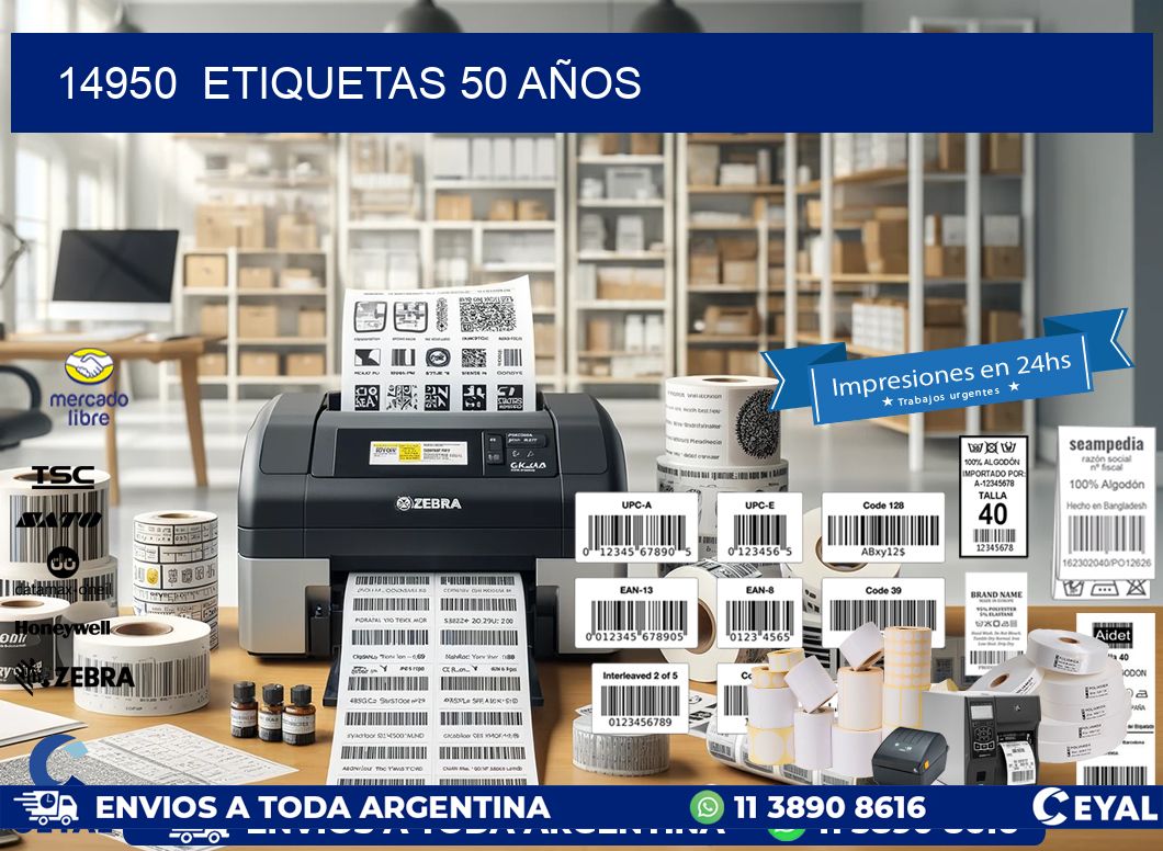 14950  ETIQUETAS 50 AÑOS