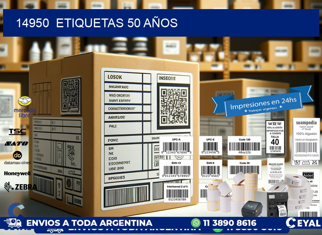 14950  ETIQUETAS 50 AÑOS