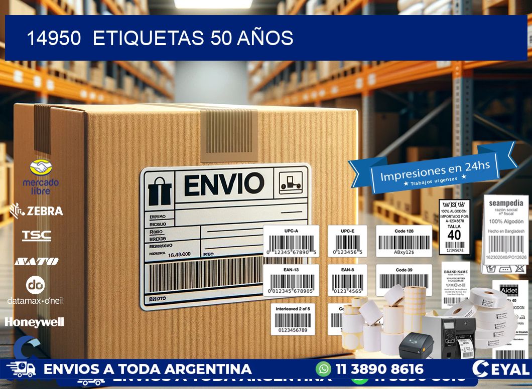 14950  ETIQUETAS 50 AÑOS