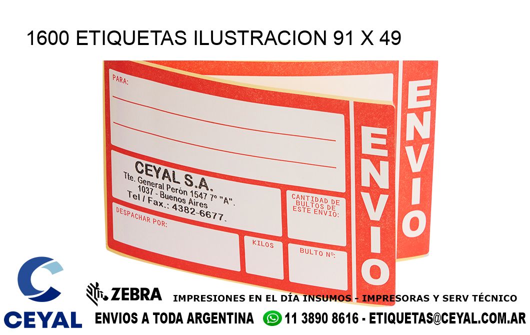 1600 ETIQUETAS ILUSTRACION 91 x 49