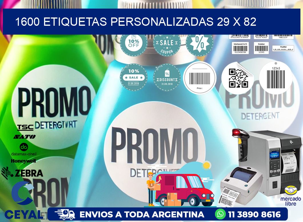 1600 ETIQUETAS PERSONALIZADAS 29 x 82