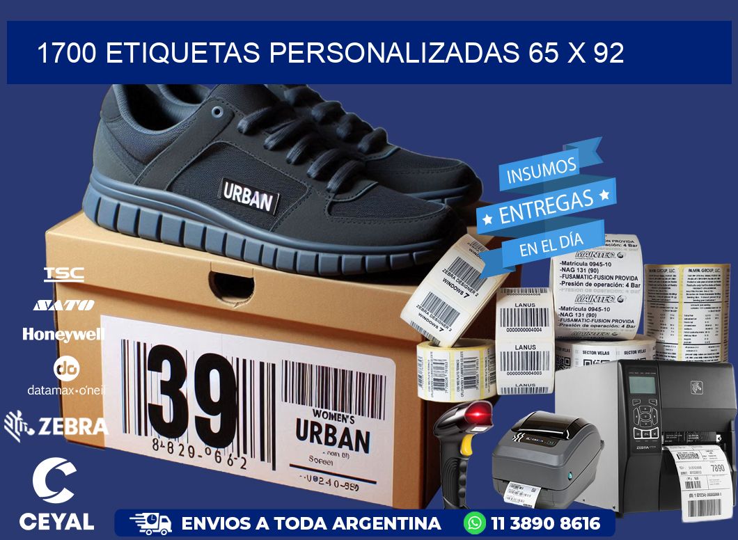 1700 ETIQUETAS PERSONALIZADAS 65 x 92