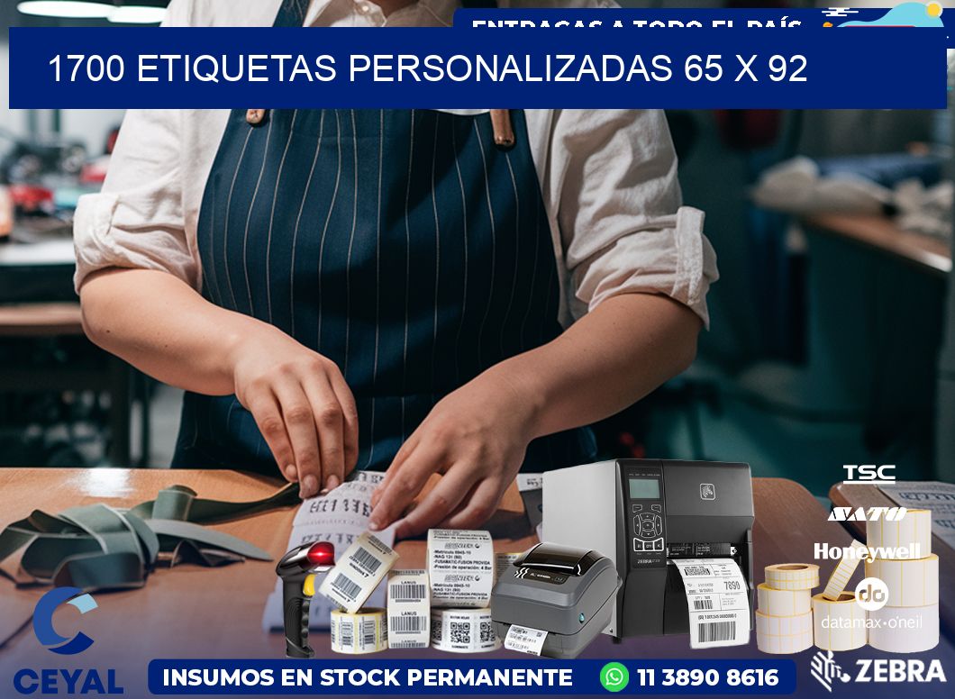 1700 ETIQUETAS PERSONALIZADAS 65 x 92