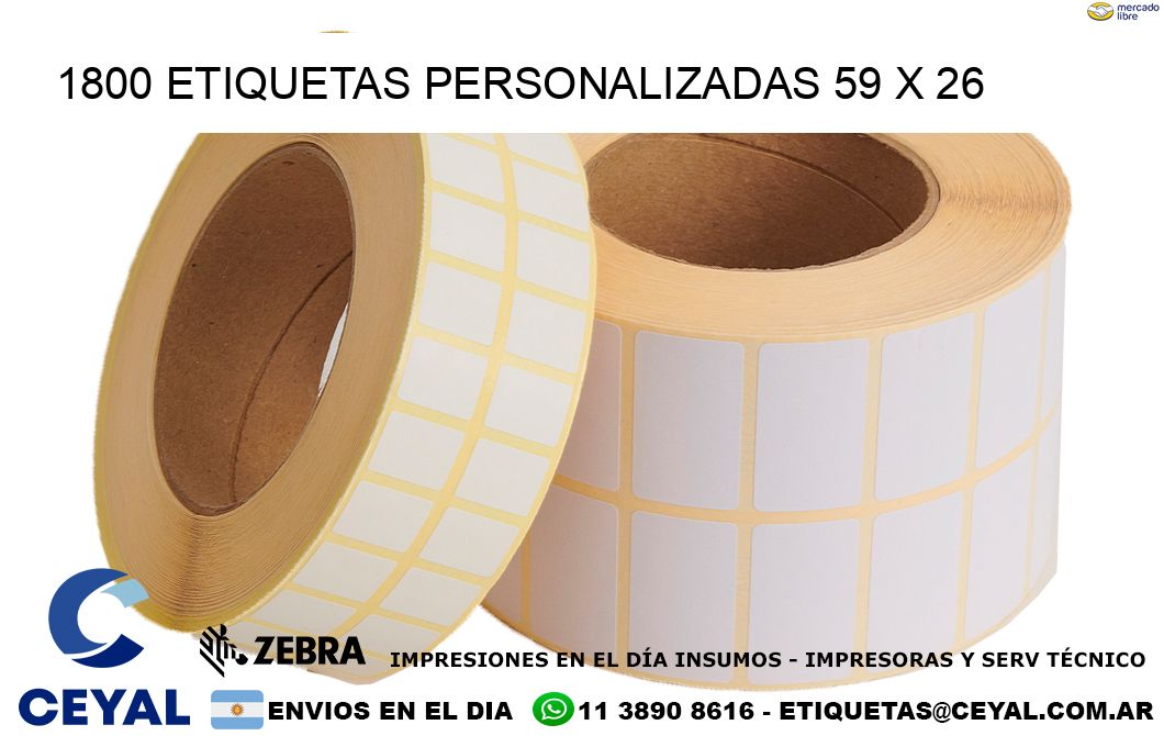 1800 ETIQUETAS PERSONALIZADAS 59 x 26