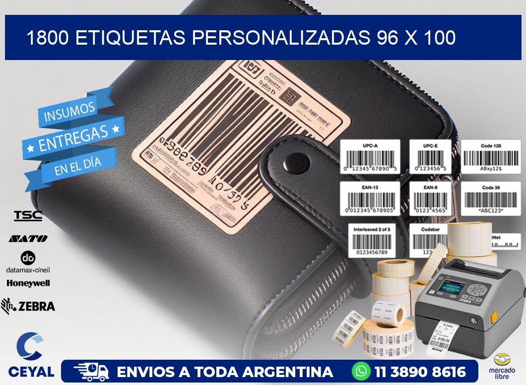 1800 ETIQUETAS PERSONALIZADAS 96 x 100