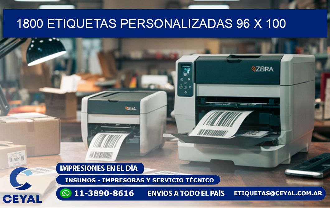 1800 ETIQUETAS PERSONALIZADAS 96 x 100