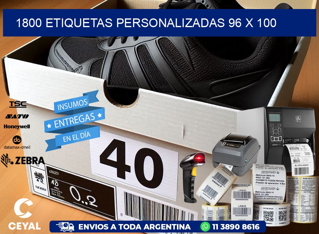 1800 ETIQUETAS PERSONALIZADAS 96 x 100
