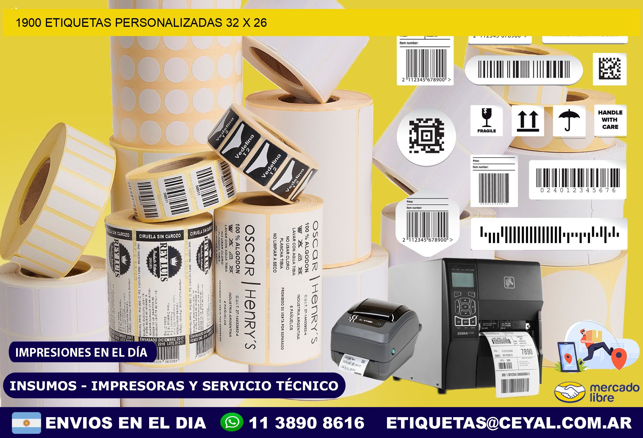 1900 ETIQUETAS PERSONALIZADAS 32 x 26