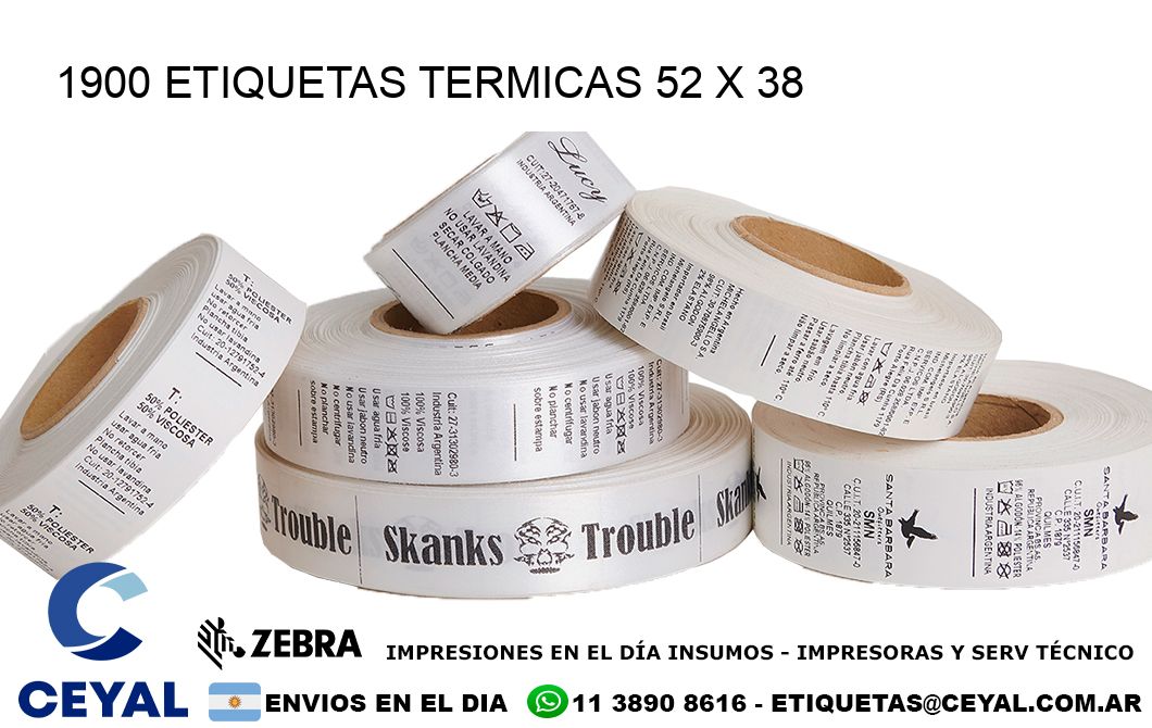 1900 ETIQUETAS TERMICAS 52 x 38