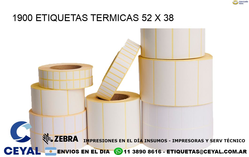 1900 ETIQUETAS TERMICAS 52 x 38