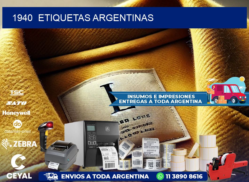 1940  ETIQUETAS ARGENTINAS