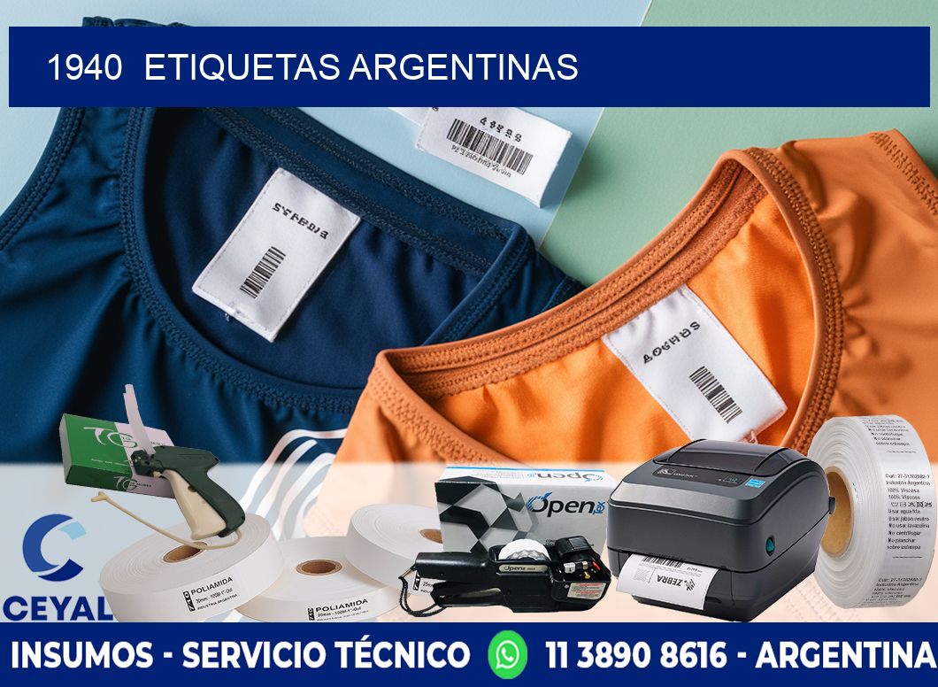1940  ETIQUETAS ARGENTINAS