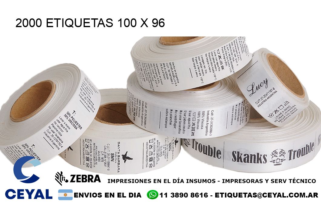 2000 ETIQUETAS 100 x 96